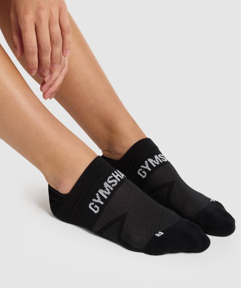 Gymshark No Show Performance Socks Black | CA N7165A